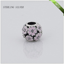 Fits Pandora Bracelets Primrose Silver Beads With Pink Enamal New Original 100 925 Sterling Silver Charms