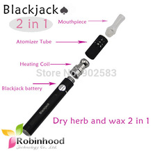 Free DHL shipping Hot sale E-cigarette dry herb clearomizers blackjack vaporizer pen dry herb atomizer wax cartomizers