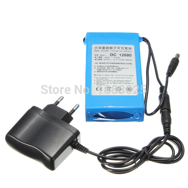  6800mAh for DC 12V Super Protable Rechargeable switch Lithium ion Battery Pack US Plug For