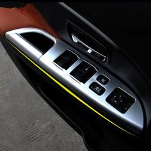 Car interior Abs chrome armrest decoration trim cover ring 4pcs for MITSUBISHI ASX MITSUBISHI ASX Accessories