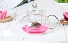 2015 Newest 5pcs set high temperature resistant glass flower teapot set 1pc 600ml teapot 4pc 50ml