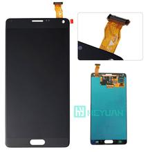 Wholesale Mobile phone spare parts 100 Original New for Samsung Note 4 N9100 LCD Digitizer white
