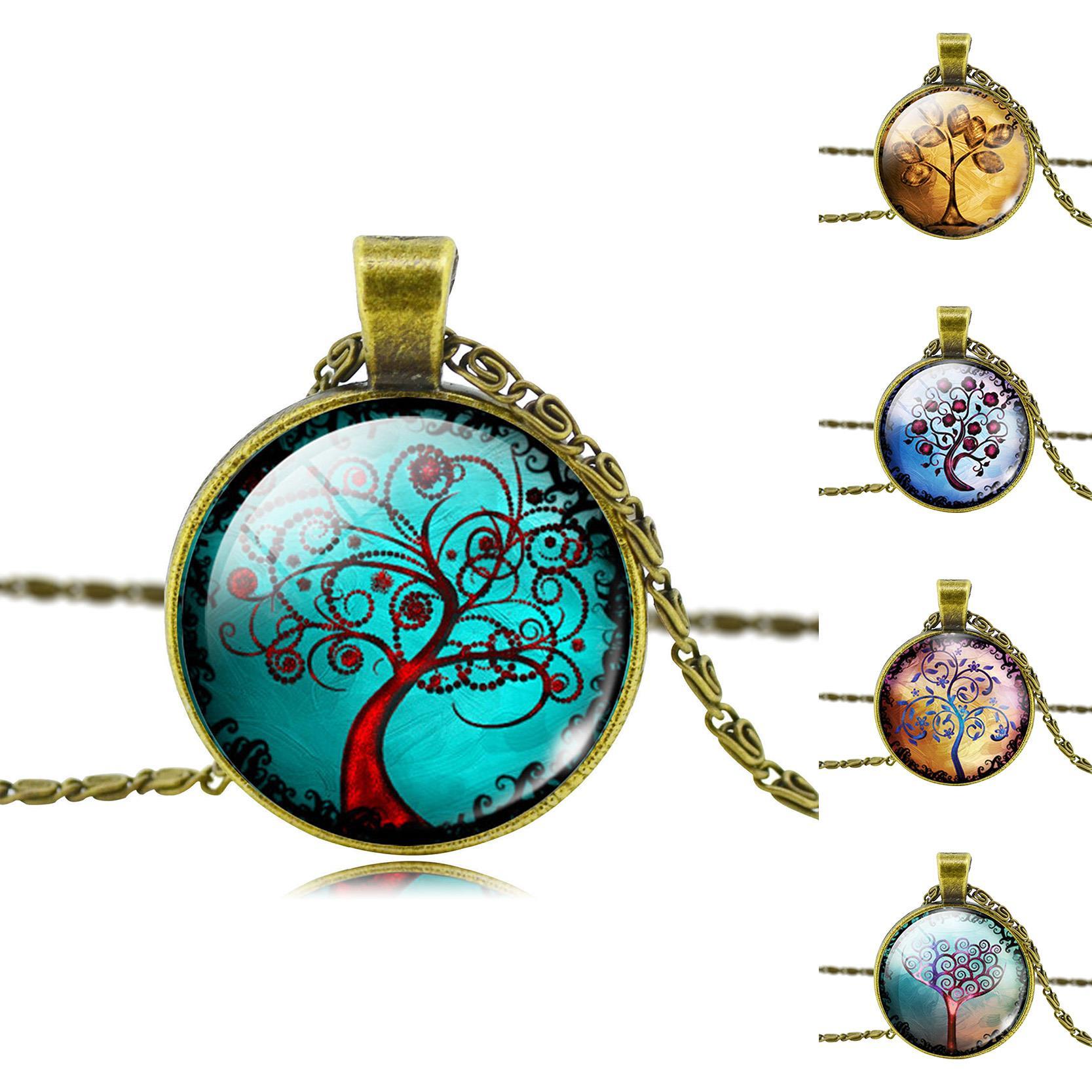 Fashion Pendant Necklace Vintage Bronze Statement Chain Necklace for Woman Classic Life Tree Jewelry for 2015