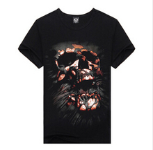 2015 New Fashion Nightmare Skull Casual 3d Printed Men Wear T Shirt Five Size M-XXXL 100% Cotton Men Clothes Hip Hop