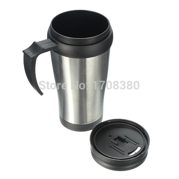 New Brief Desgin 500ml Portable Stainless Steel for thermos Heating Mug Travel Car Coffee Tea Cup