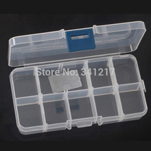 Plastic 10 15 24 Slots Jewelry Adjustable Tool Box Case Craft Organizer Storage