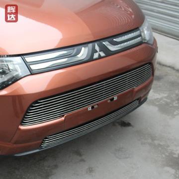 Mitsubishi Outlander 2013 2014 modified metal front grille trim cover decoration 2pcs kit