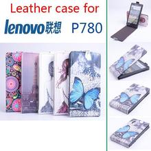 Newest Luxury Flip Painting Leather Magnetic Wallet Case Cover Original Phone Case For Lenovo P780 Smartphone
