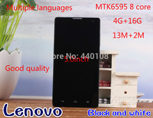 Good Lenovo 3G WCDMA GPS Cell Phone 4GB RAM 13MP 2 Camera Celular MTK6595 Octa Core