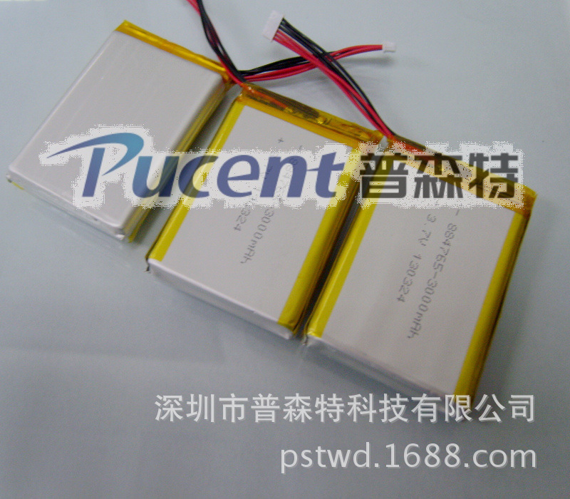 Supplying polymer battery 3000 3 7v 884765 high capacity lithium polymer battery