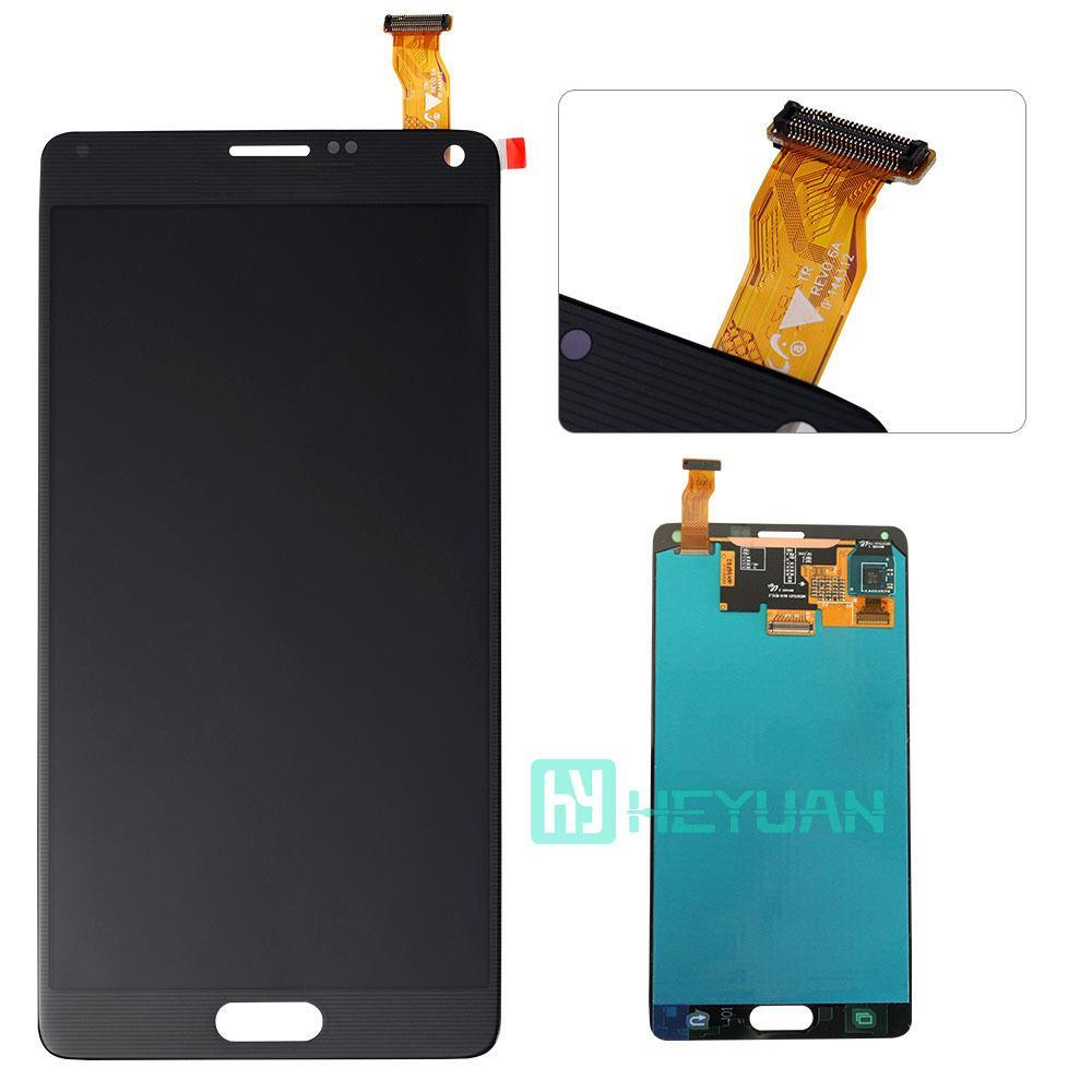 Wholesale Mobile phone spare parts 10pcs lot 100 Original New for Samsung Note 4 N9100 LCD
