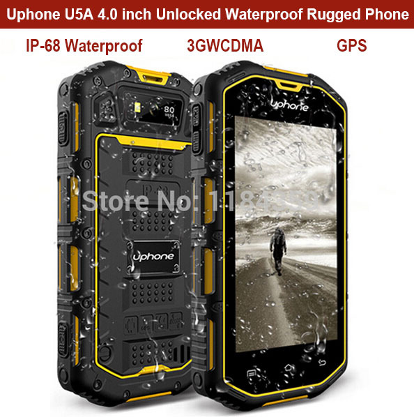 Free Shipping Uphone U5A 4 0 Inch Touch Screen Dustproof Shoeckproof IP68 Waterproof Phone Outdoor Smartphone