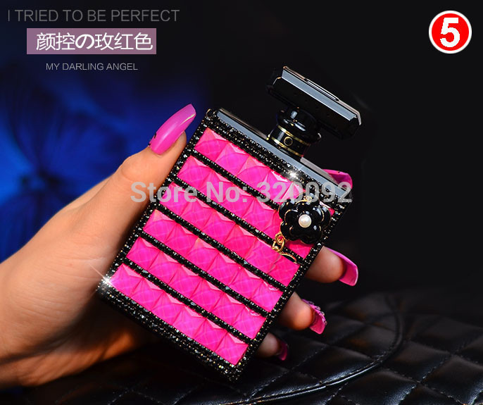 Luxury Rhinestones Power Charger CC Perfume bottle Power Bank 12000mAh For iPhone6 5s Samsung Android Smartphones