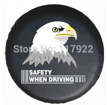 Free Shipping Spare Tire Cover Pvc leather custom off-road 14″15″16″17″ Eagle Head Car Tire Cover