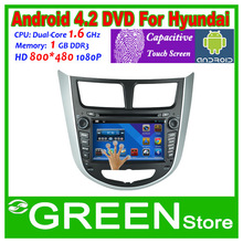 Latest Android 4.2 Car Vehicle GPS For Hyundai Verna Accent Solaris + PC DVD Video Player Capacitive Touch Screen Built-in Wifi