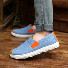 and summer fashion casual shoes wholesale Korean version of color breathable canvas shoes men dawdler