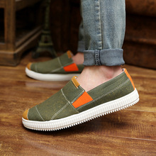 and summer fashion casual shoes wholesale Korean version of color breathable canvas shoes men dawdler