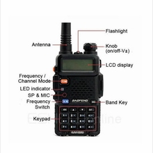 BaoFeng UV 5R Walkie Talkie Transceiver Dual Band Radio 136 174Mhz 400 520Mhz Interphone UV5R 1800mAH