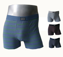 32075 Male boxer Cotton High quality underwear Striped Shorts