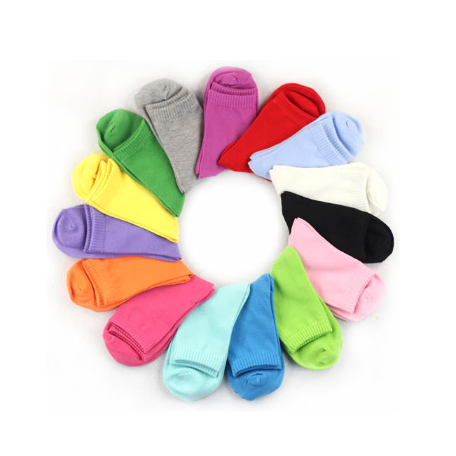 Fashion Hot Sale Spring and autumn winter Women Solid Candy pure Color Short Sock Fit For