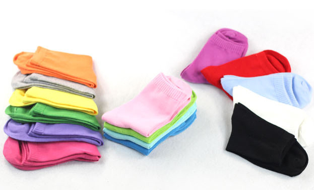 Fashion Hot Sale Spring and autumn winter Women Solid Candy pure Color Short Sock Fit For