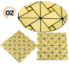 33pcs 300 300mm EUR Style Metal Aluminum Plate Mirror Mosaic Tiles Bathroom Kitchen Decoration Backdrop KTV