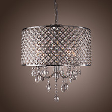LED Modern Crystal Pendant light Lamp with 4 Lights For Dining Room Luminaire Lustre De Cristal