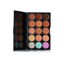 Fashion New Arrival 15 Colors Camouflage Concealer Eyeshadow Palette Makeup Cosmetic Nose Brush KK Y