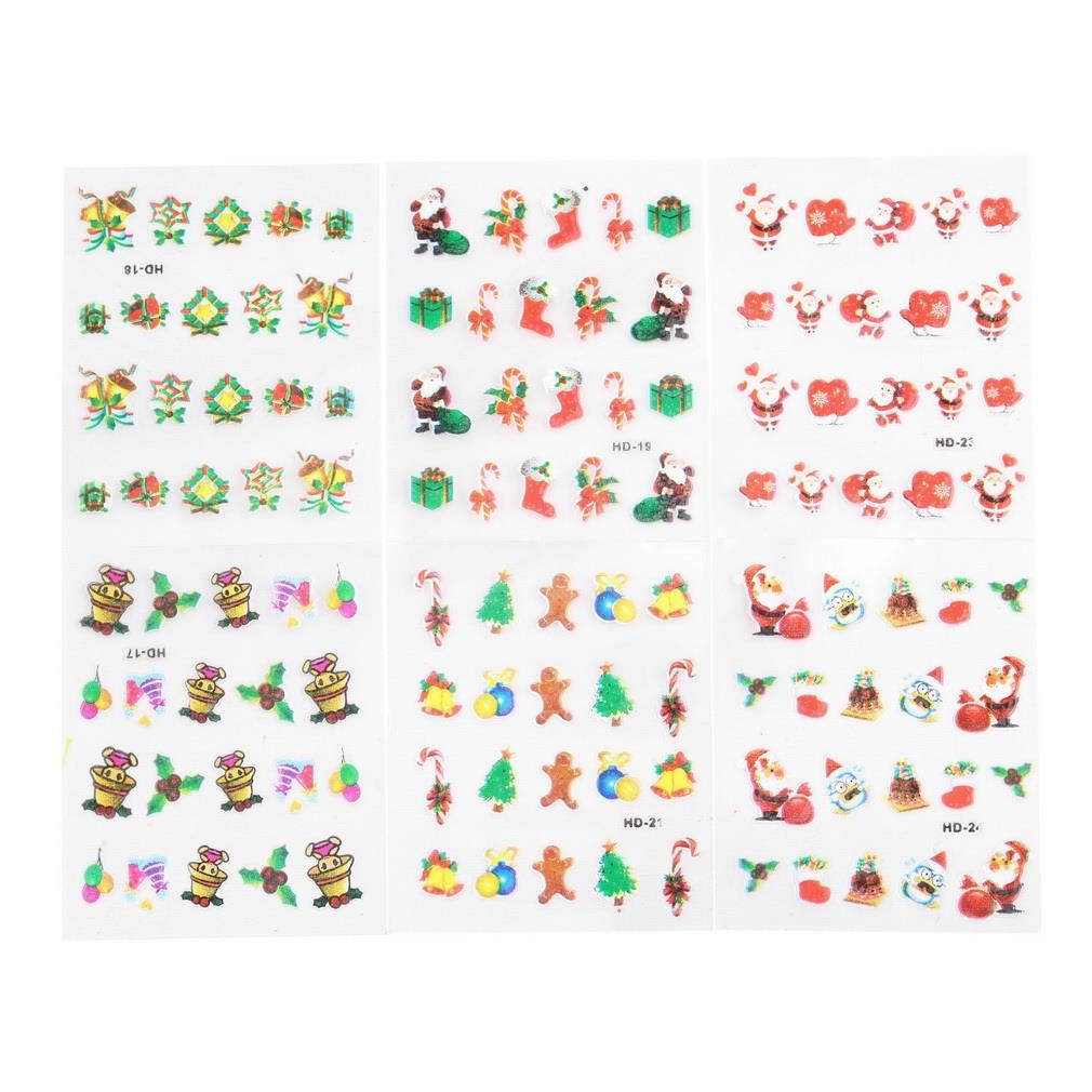2015 Hot 6 Sheet 3D Mix Color Floral Design Nail Art Stickers Decals Manicure Beautiful Fashion