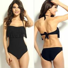 Hot 2015 Women s Sexy Hang A Neck Backless Tassel Sexy Show Thin Wetsuit Of Cultivate