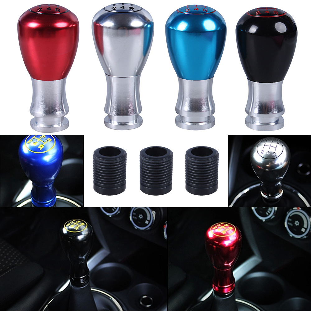 4 Colors Universal Car Aluminum Manual Shift Knobs Auto Gear Shift Head Shifter Lever Stick