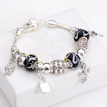 2015 New Arrival Free Shipping 925 Sterling Silver Bracelet Bangle Silver Beads Charm Bracelet Jewelry Fits