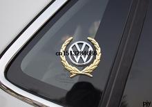 High quality volkswagen badge polo jetta golf passat car body sticker Metal Emblems 2pcs