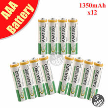 FREE SHIPPING! BTY AAA 1350mAh Rechargeable Ni-MH Battery for LED Flashlight/Toy/PDA – B 12PCS/Lot