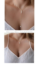 1pc Casual Fashion Metal Chain Bar Circle Lariat Triangle Punk Sexy Necklace N133