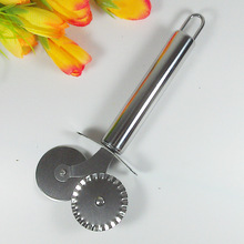 High quality double stainless steel handle pizza pizza cutter roller knife sent round knife knife lace