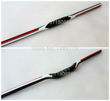 new carbon bicycle handlebar MTB red flat handlebars & rise handlebar 31.8 * 580/600/620/640/660/680/700 / 720MM free shipping