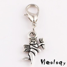 5pcs/lot Free Shipping Alloy Floating Ancient Cupid DIY Dangle charms for Locket Jewelry Making Wholesale