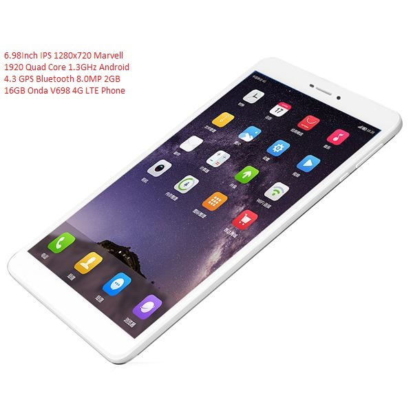 6 98 Inch IPS 1280x720 Marvell1920 Quad Core 1 3GHz Android 4 3 GPS Bluetooth 8