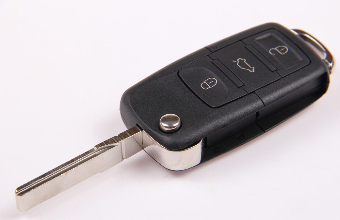 Folding Car Remote Flip Key Shell Case Fob For Volkswagen Vw Jetta Golf Passat Beetle Polo