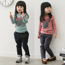 Korean Spring Autumn Long Sleeve Cartoon Kids Girls Shirts All Kids Clothing and Accessories T Shirts