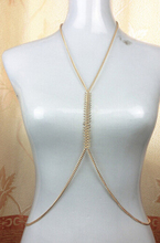 Boho Style Women Sexy Body Chain Alloy Long Necklace Gold Color Waist Chain For Girls Fashion Jewlery