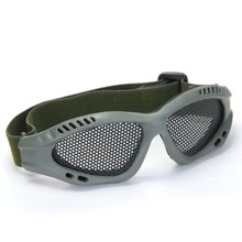 New Hotsale Best Price In Aliexpress promotion Airsoft Hunting Sand Metal Mesh Goggles Glasses Army Green