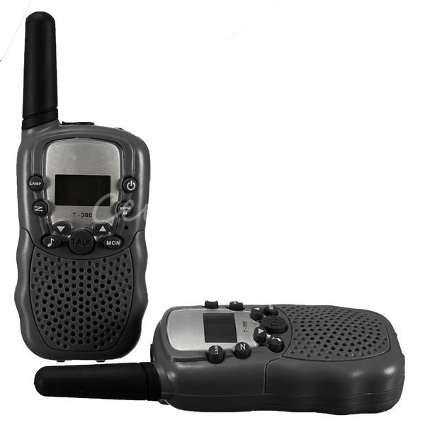 T 388 2pcs Dual Adjustable 2 Way Radio Travel Walkie Talkie Portable Mini Wireless LCD 3KM