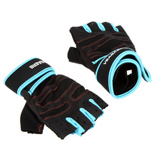 Sports Fitness Exercise Training Gym Half Finger Gloves Wrist Wrap Multifunction for Sweat Absorption Friction Resistance
