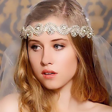 The Bride Korean Fashion Crystal Set Auger Hair Band Silver Headdress Elegant Wedding Accessories For Women