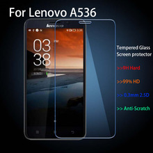 For Lenovo A536 Explosion-Proof 0.3mm 2.5D Tempered Glass Guard Screen Protector + retail package