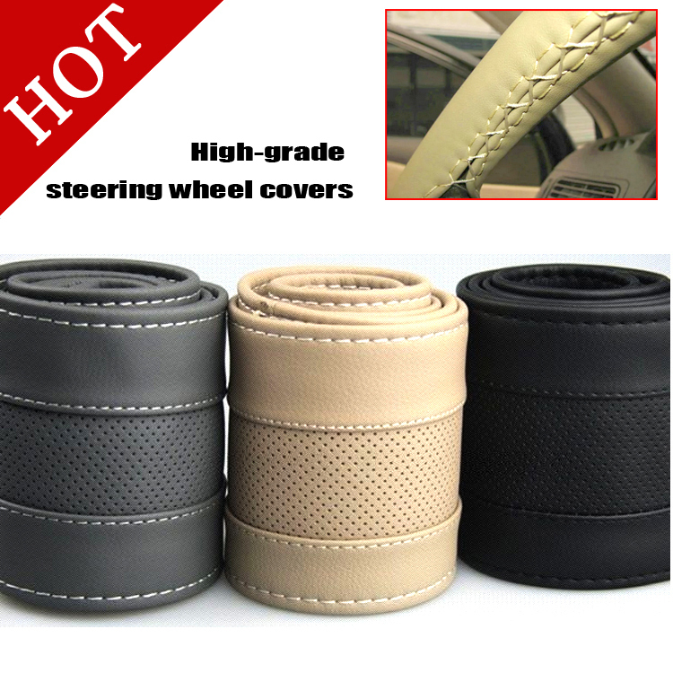 High quality Hand sewing steering wheel car hand sew the set of import microfiber leather the