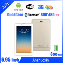 Newest Arrival 6.95 inch Dual Core 800*480 High Resolution AiP60 Android 3G Phone Free Shipping
