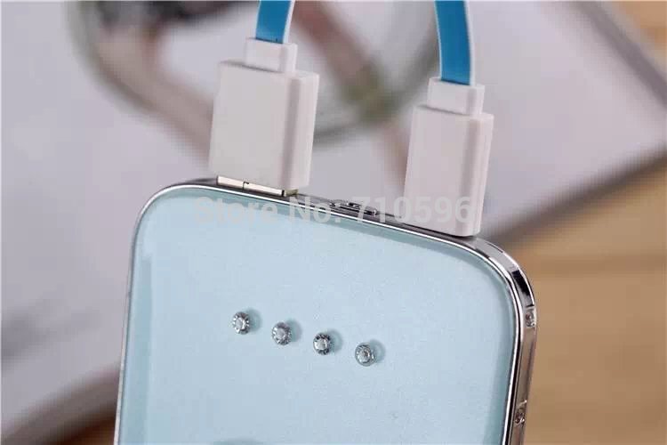 30pcs 2015 The newest C325 diamante Power Bank For Iphone6 5s IOS Android Smartphone General Charger